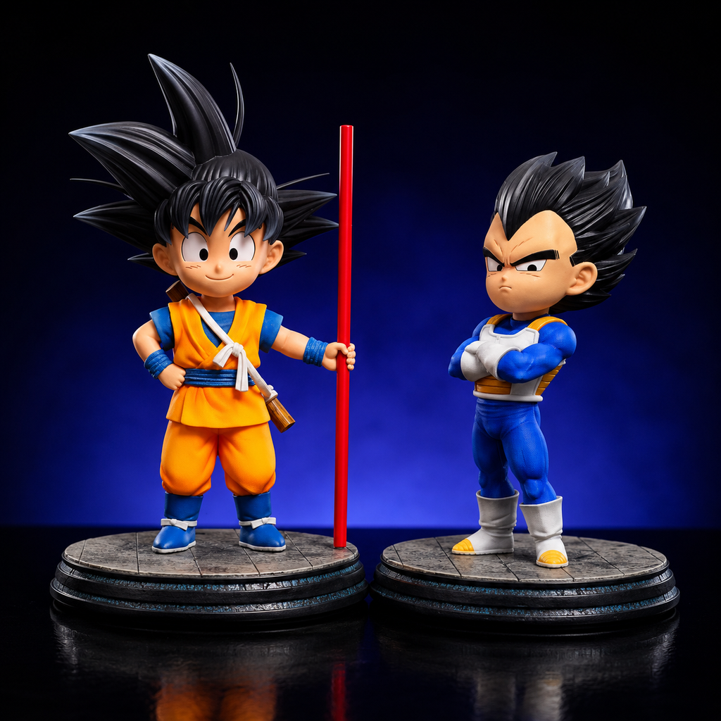 Dragon Ball DAIMA Son Goku & Vegeta 1:12 Scale Action Figure – Super Saiyan Collectible Figure